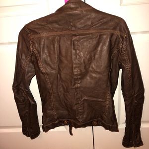 Forever 21 Contemporary Brown Faux Leather Jacket